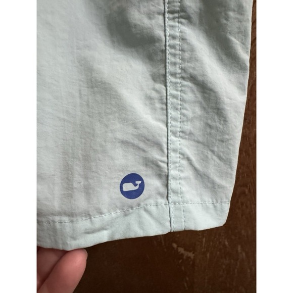 Vineyard Vines Womens's Board Shorts Light Blue Elastic Waist 3" Inseam Tie Sz L - Picture 3 of 10